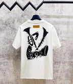 Louis Vuitton white T-shirt, back graphic print, crew neck