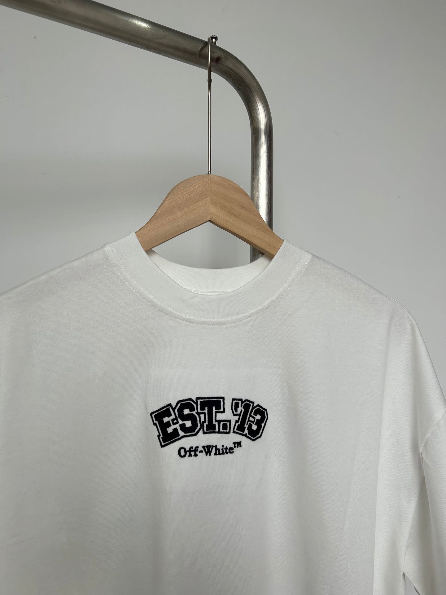 Off-White off-white T-shirt with EST. 19 “Off-White” chest graphic