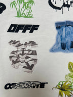 Off-White off-white T-shirt sleeve with OFFF and building graphics