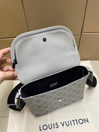 Louis Vuitton men’s crossbody bag, light front panel with dark interior
