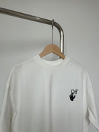 Off-White T-shirt off-white with crew neck and small chest logo graphic
