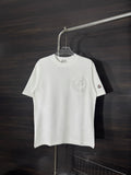 Short-sleeve T-shirt, white, Moncler chest logo patch
