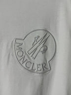 Short-sleeve T-shirt with raised Moncler crest emblem