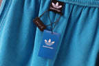 Balenciaga blue shorts with elastic waist and hanging brand tags