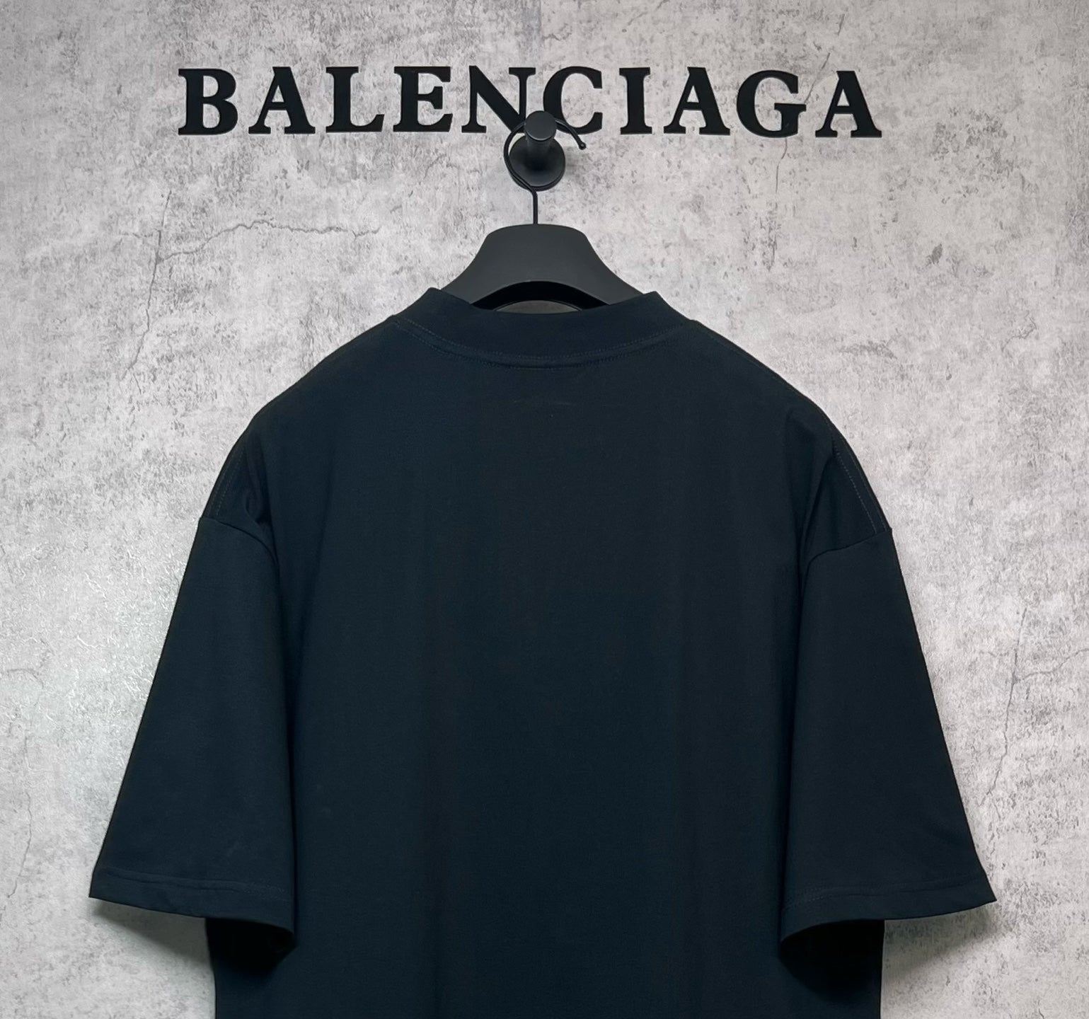 Balenciaga crew-neck short-sleeve T-shirt, dark, plain back view