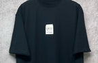 Balenciaga crew-neck short-sleeve T-shirt, dark, barcode label on front