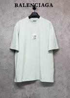 Balenciaga short-sleeve T-shirt in light white with crew neck and front size label