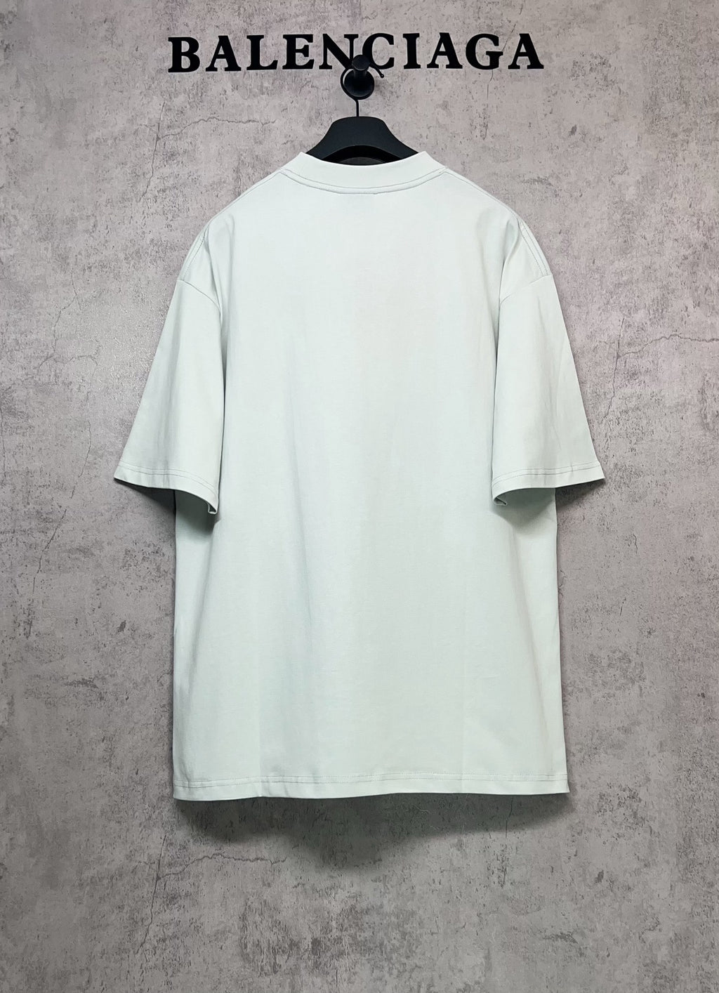 Balenciaga short-sleeve T-shirt back view with crew neck and short sleeves