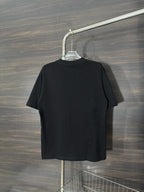 Black crewneck T-shirt, plain back
