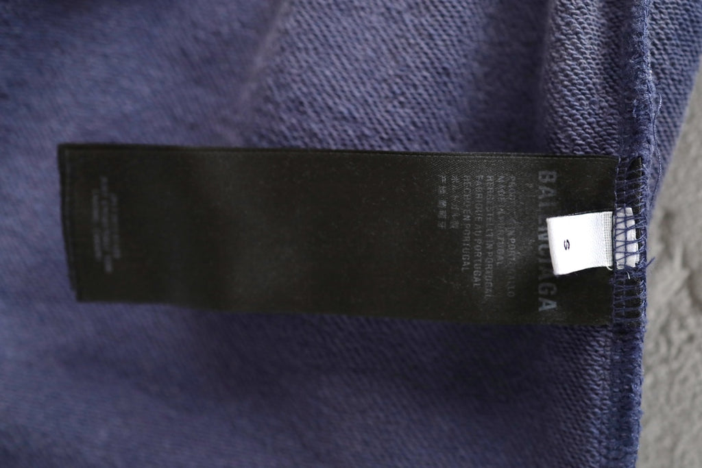 Balenciaga lavender shorts inner fabric tag on waistband