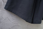 Dark navy shorts hem detail with stitched cuff