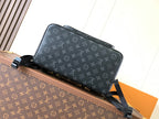Louis Vuitton monogram pouch bag with zipper top and shoulder strap