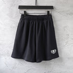 Balenciaga black drawstring shorts with elastic waistband
