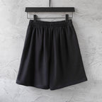 Balenciaga black drawstring shorts with relaxed wide legs