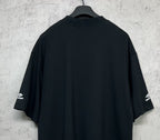 Balenciaga short-sleeve crewneck T-shirt back view with sleeve logo detail