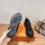 Hermes unisex sneakers outsole, black rubber tread with X-style traction pattern