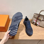 Hermes unisex sneaker outsole, deep tread pattern in dark blue
