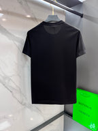 Versace black crewneck T-shirt, plain front with short sleeves