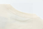 Cream Gucci T-shirt neckline with round collar seam detail