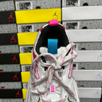 Balenciaga unisex sneakers, back view with pink pull tab and blue heel detail