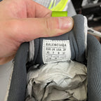 Balenciaga size label on grey sneaker tongue, 'EUR UK USA' and size 41