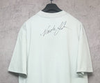 Balenciaga white T-shirt back with handwritten signature print