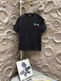 Black Louis Vuitton T-shirt with multicolor chest embroidery