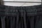Balenciaga dark shorts with gathered elastic waistband and drawstring ties