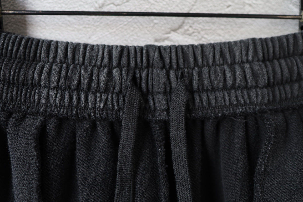 Balenciaga dark shorts with gathered elastic waistband and drawstring ties