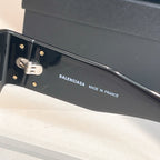 Sunglass temple with "BALENCIAGA" text and "MADE IN FRANCE"