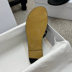 Dior black sandal outsole underside with printed logo markings