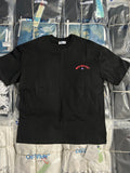 Black Off-White graphic T-shirt with small logo print at chest