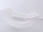 White T-shirt crew neck with ribbed collar