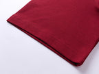 Burgundy Gucci T-shirt hem with stitched seam