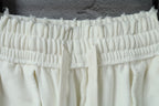 Balenciaga shorts waistband with elastic ruching and inner lining visible