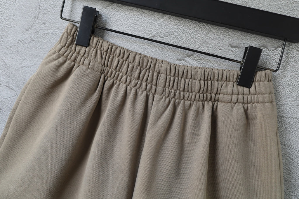 Balenciaga beige shorts with ruched elastic waistband