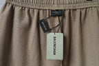 Balenciaga taupe shorts with interior brand label and hanging tags