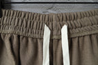 Balenciaga beige shorts waistband with white drawstring tips
