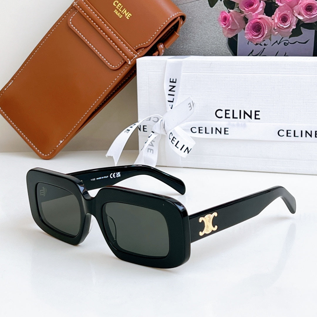 Celine sunglasses, black frame, dark lenses