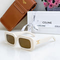 Celine sunglasses, white frame, dark brown lenses