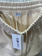 Cream shorts with Burberry label and drawstring waistband
