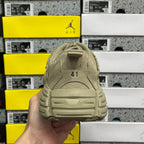 Beige suede sneaker heel with size marking '41' and cushioned sole