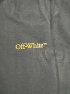 Off-White logo print on dark heather fabric