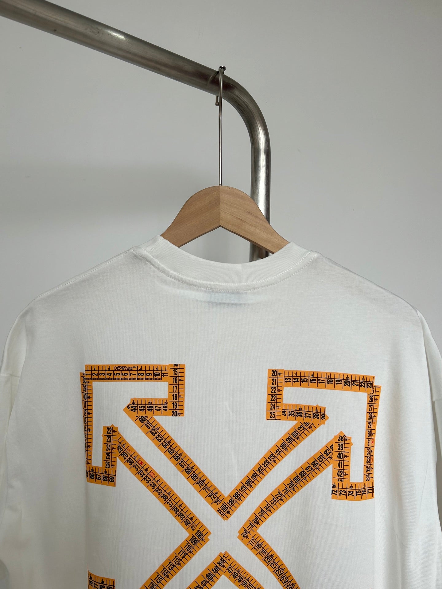 Off-White off-white T-shirt with large orange logo X print on back
