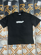 Black Off White T-shirt with white graffiti-style logo on front