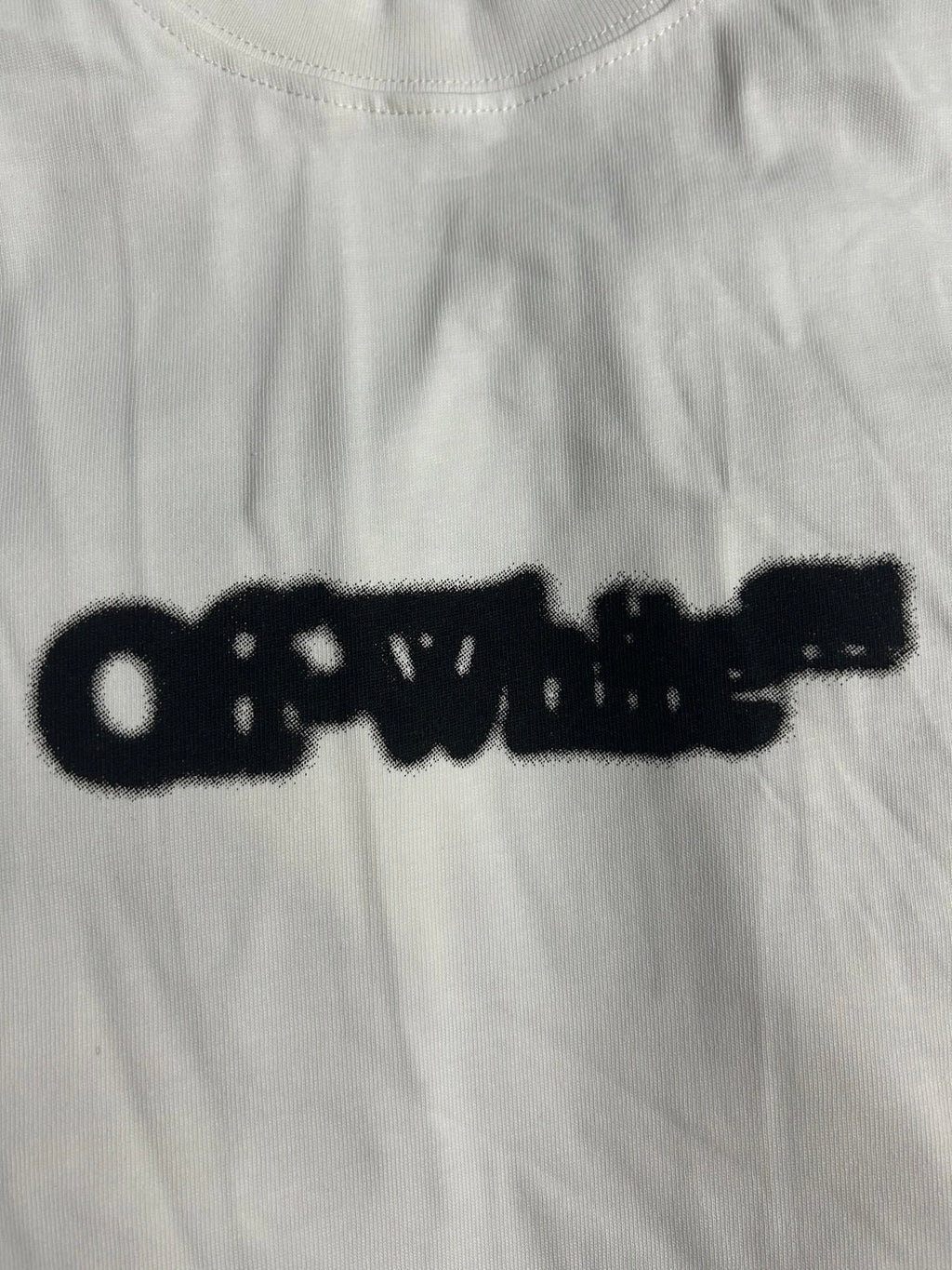 Off White T-shirt, off-white with large black logo detail at center
