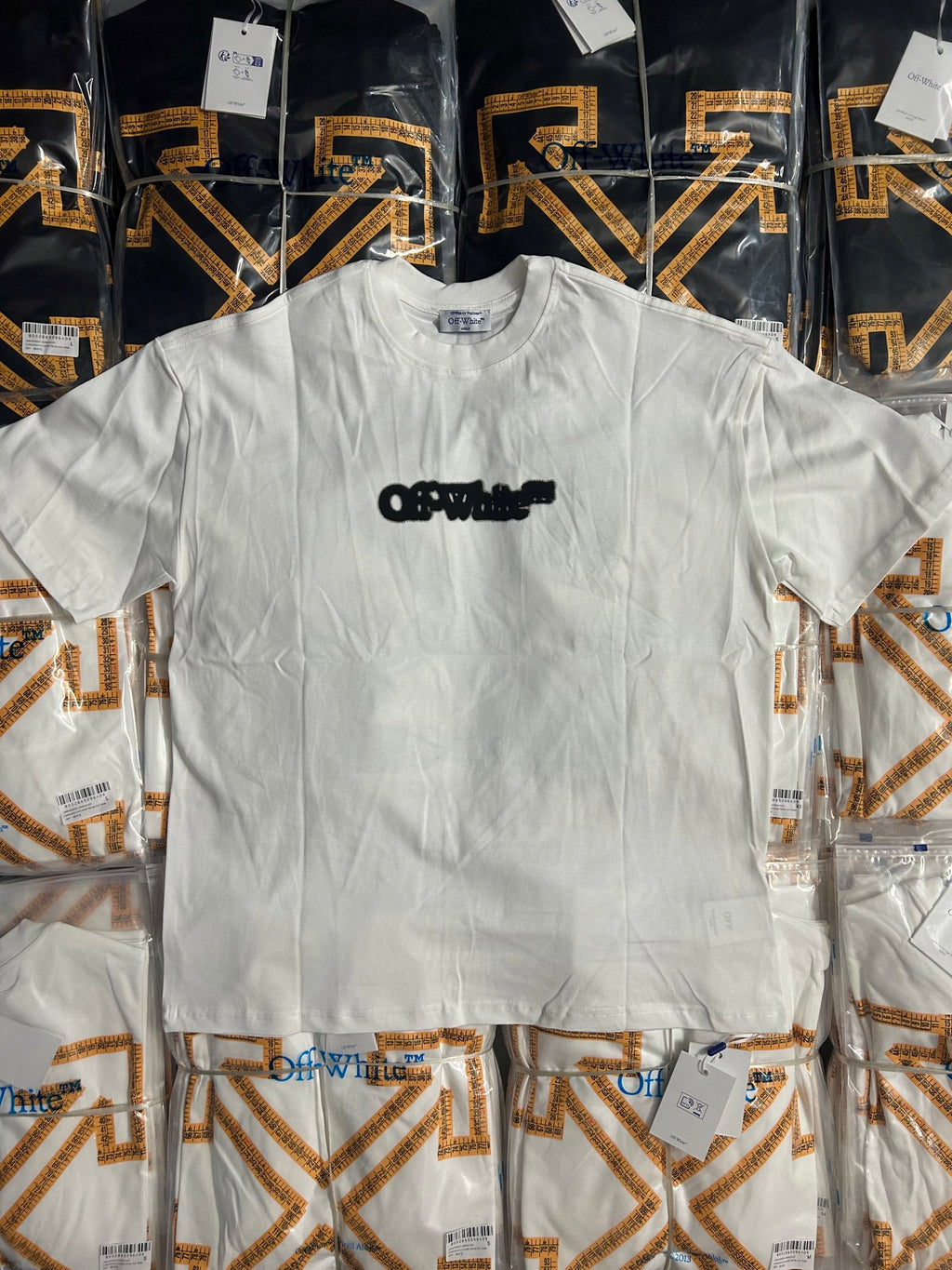 Off White T-shirt, off-white with small black logo print on chest