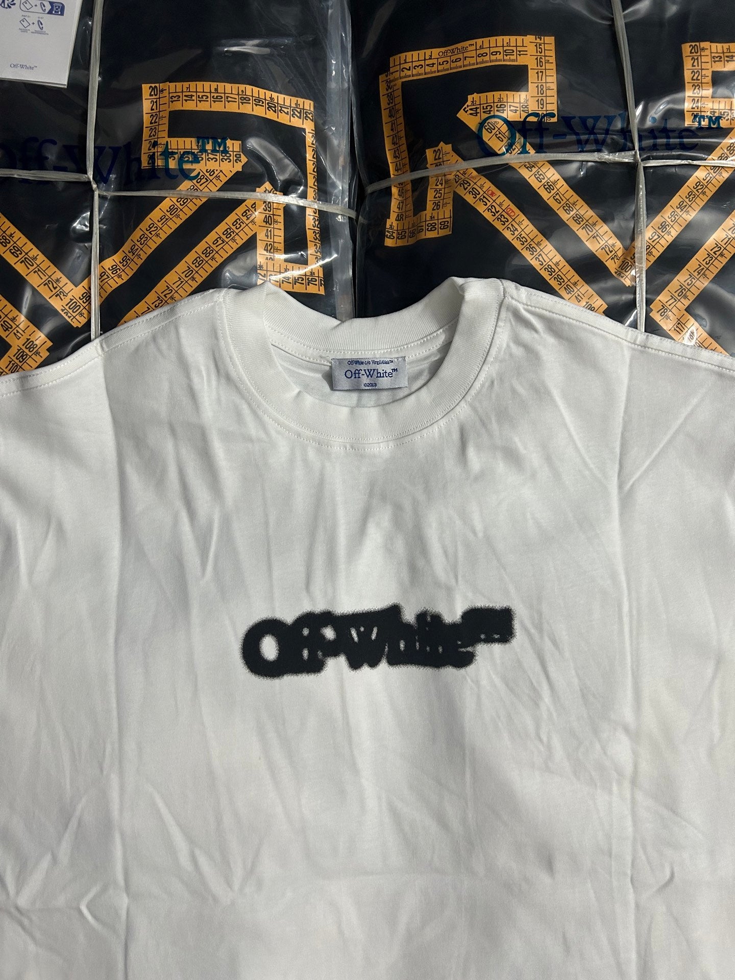 Off White T-shirt, off-white with small black logo centered on chest