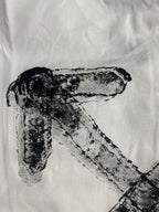 Off White T-shirt, off-white with close-up of black cross graphic