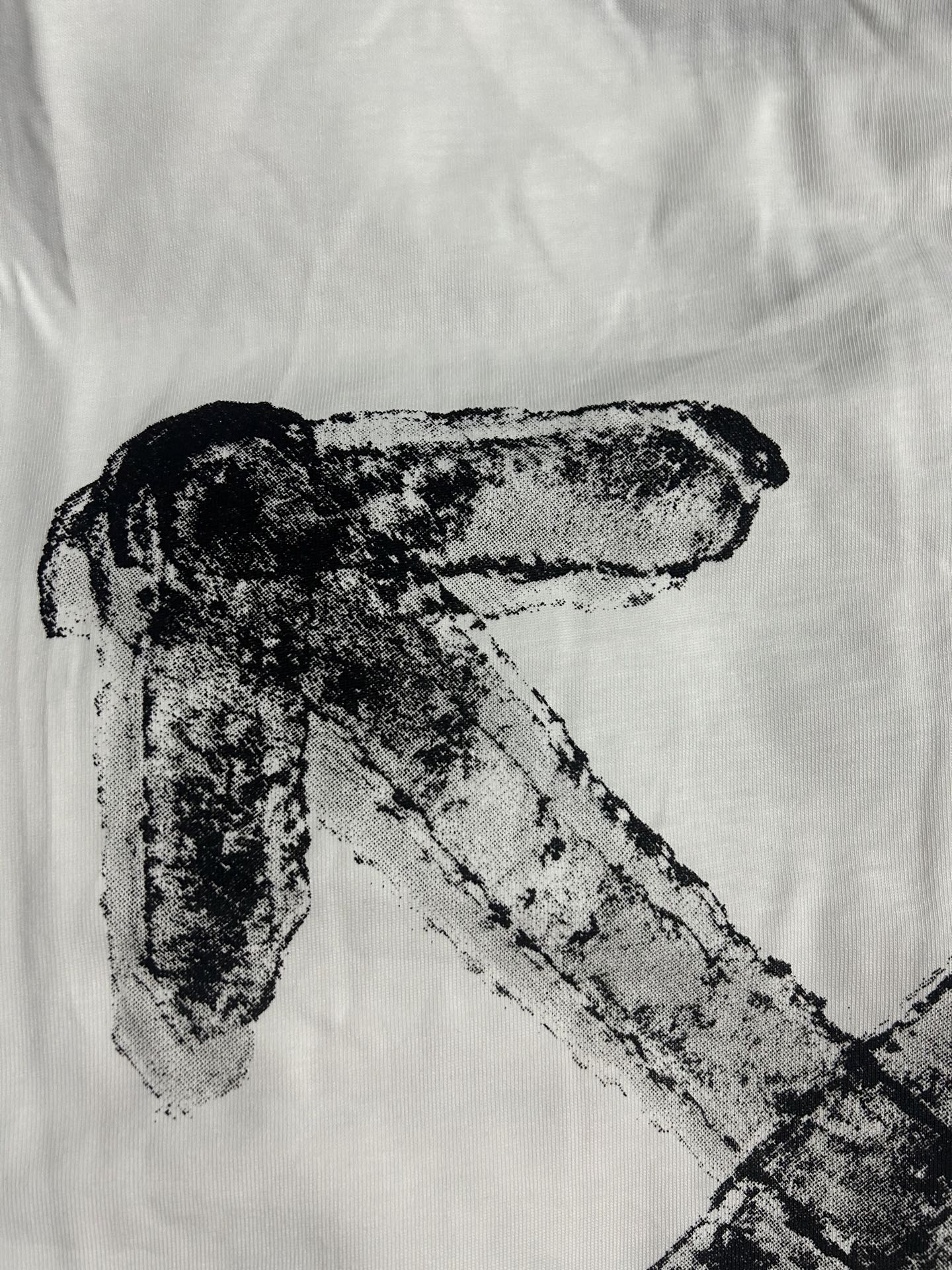 Off White T-shirt, off-white with close-up of black cross graphic